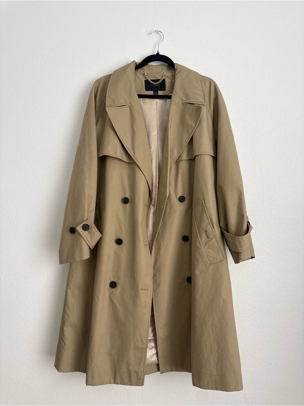 J. Crew Double-Breasted Trench Coat - Tan